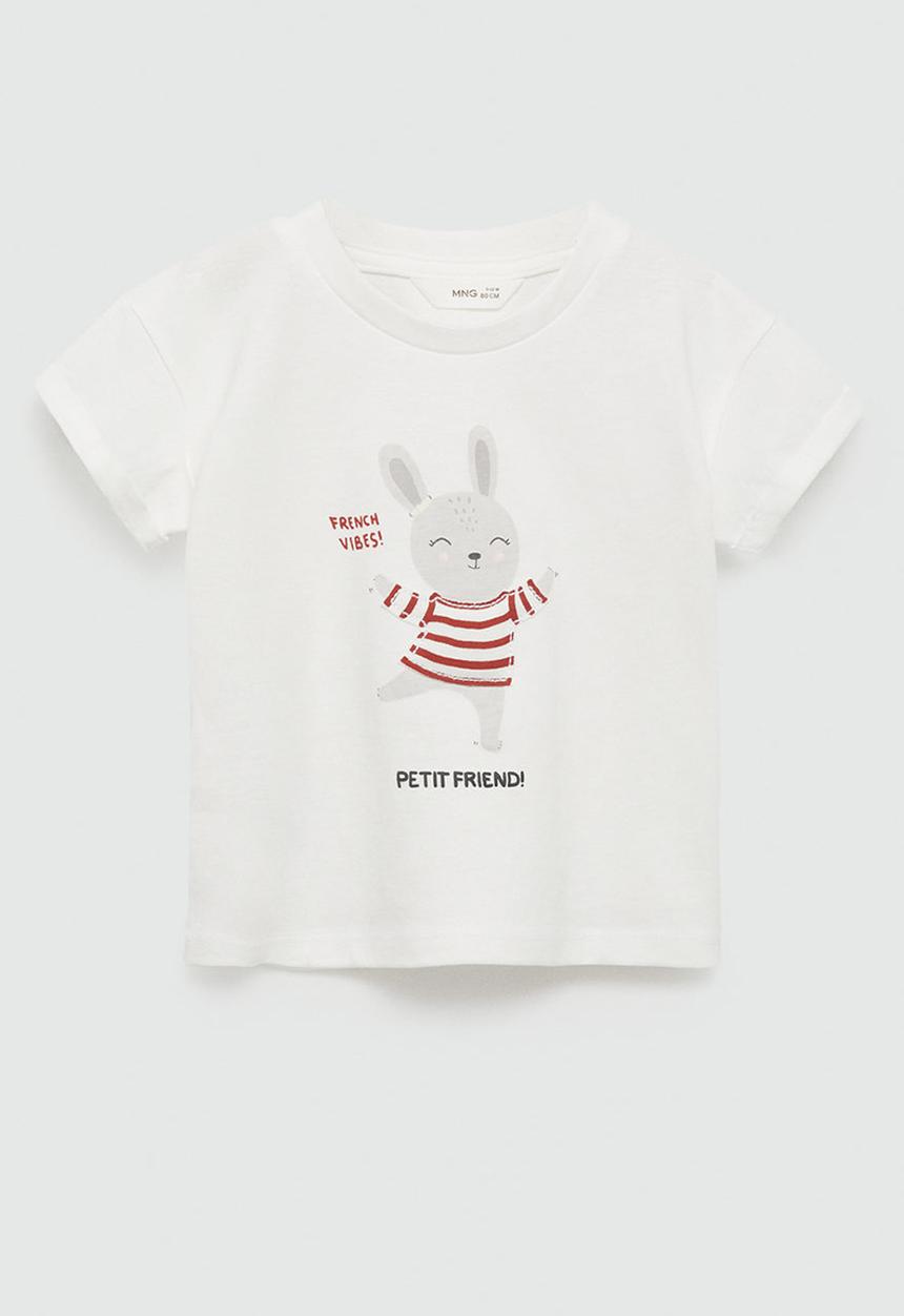 MANGO - T-shirt petit - natural