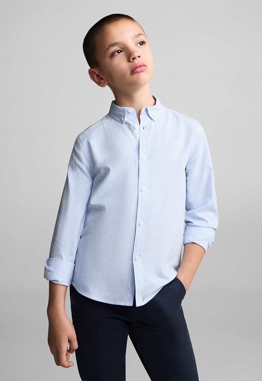 MANGO - Shirt oxfordr - light pastel blue