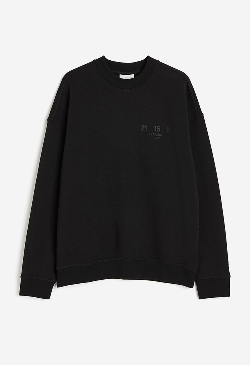 H&M - Drymove™ print-detail sweatshirt - black