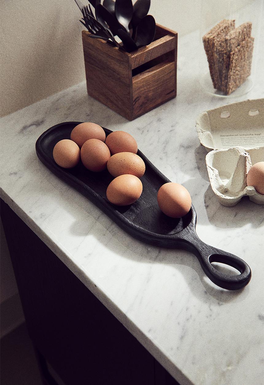 H&M - Mango wood serving tray - black