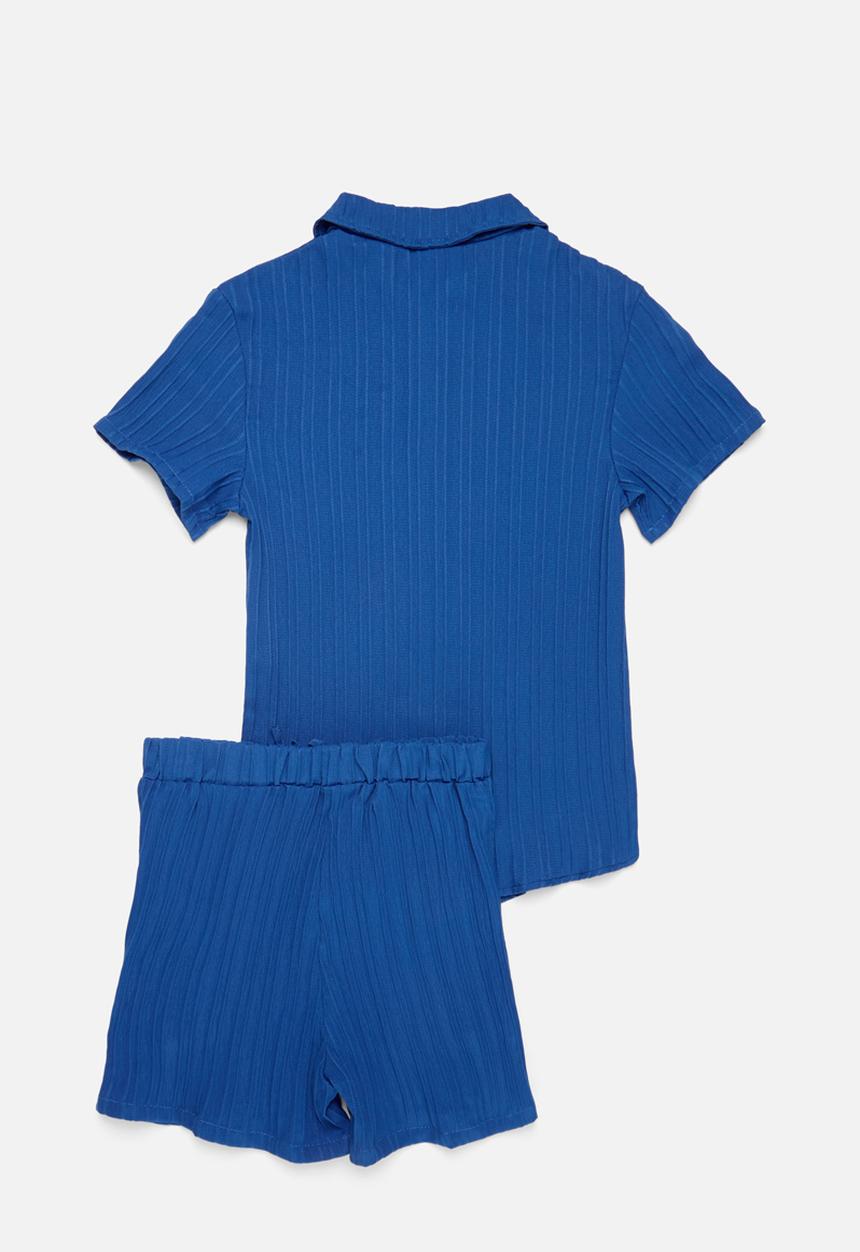 Pop Candy - Shirt & short set-blue