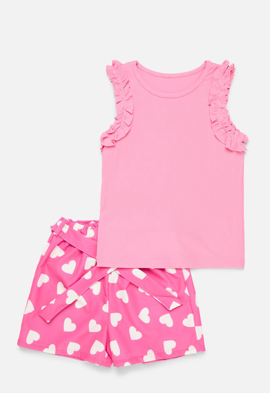Pop Candy - Vest & short set-pink