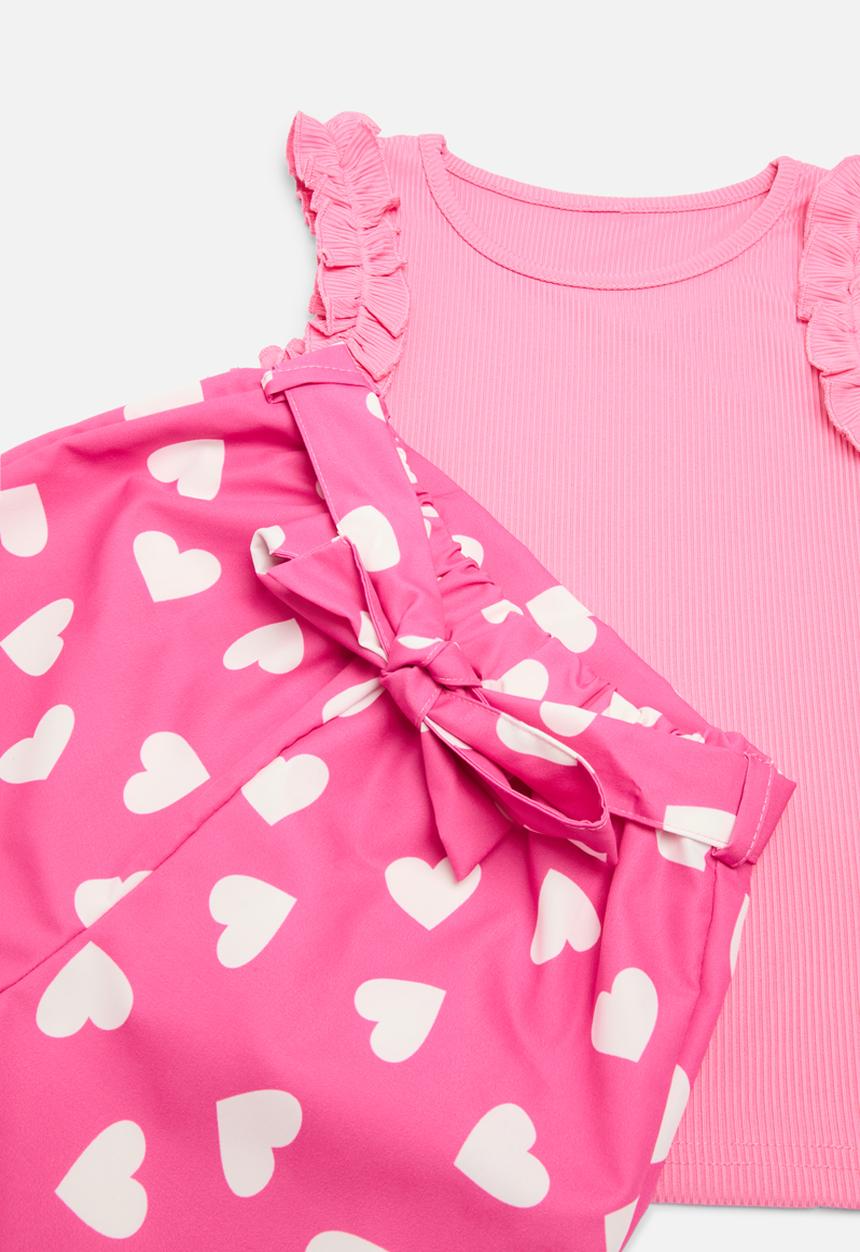 Pop Candy - Vest & short set-pink