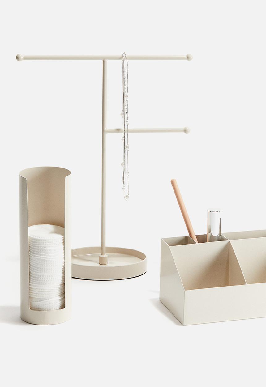H&M - Metal cotton pad holder - light beige