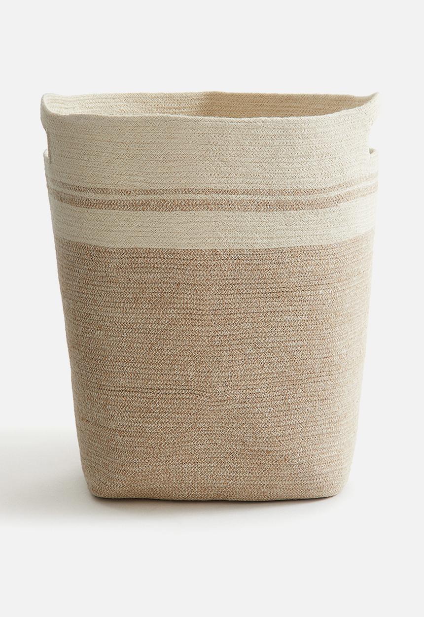 H&M - Jute laundry bag - beige block-coloured 