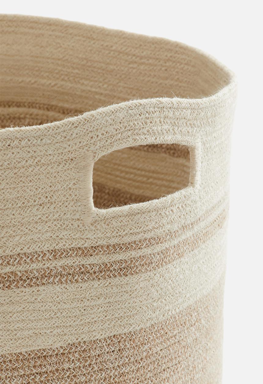 H&M - Jute laundry bag - beige block-coloured 
