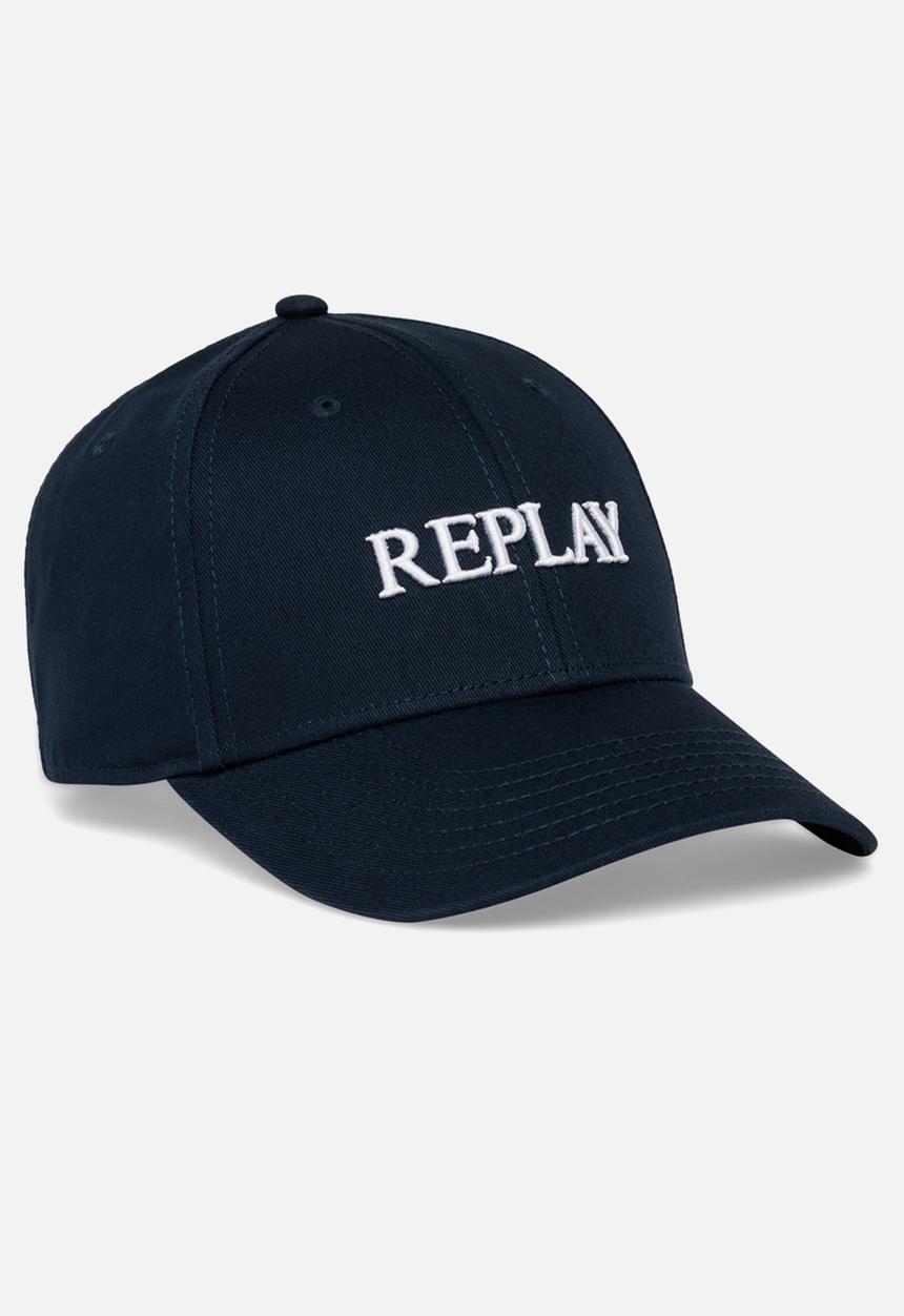 Replay - Heavy Cotton Twill Peak Cap - Dk Night Blue
