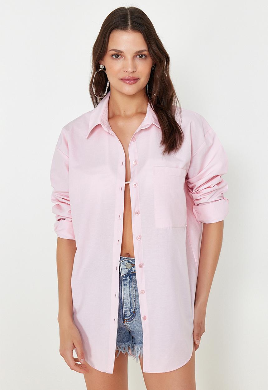Trendyol - Woven Shirt - Pink