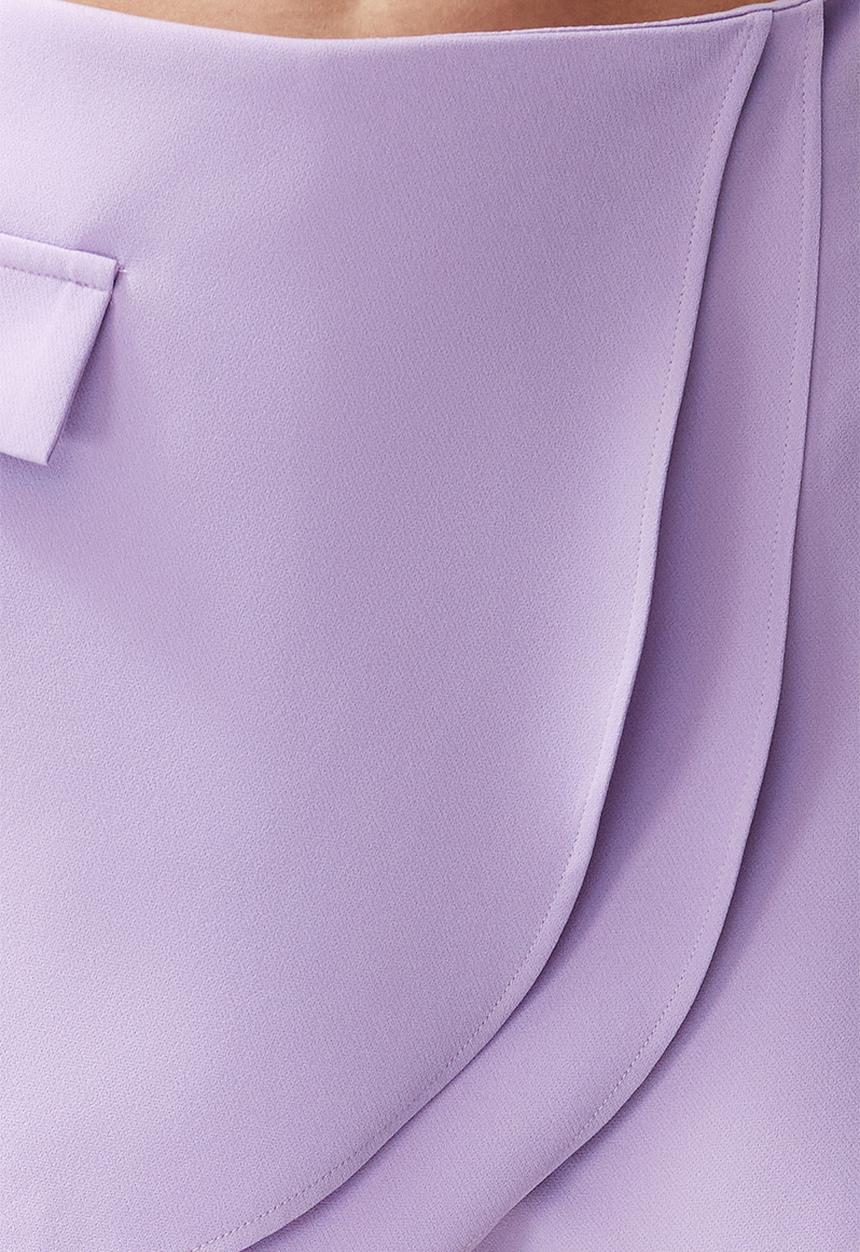 Trendyol - Pocket Detailed Woven Short Skirt - Lilac