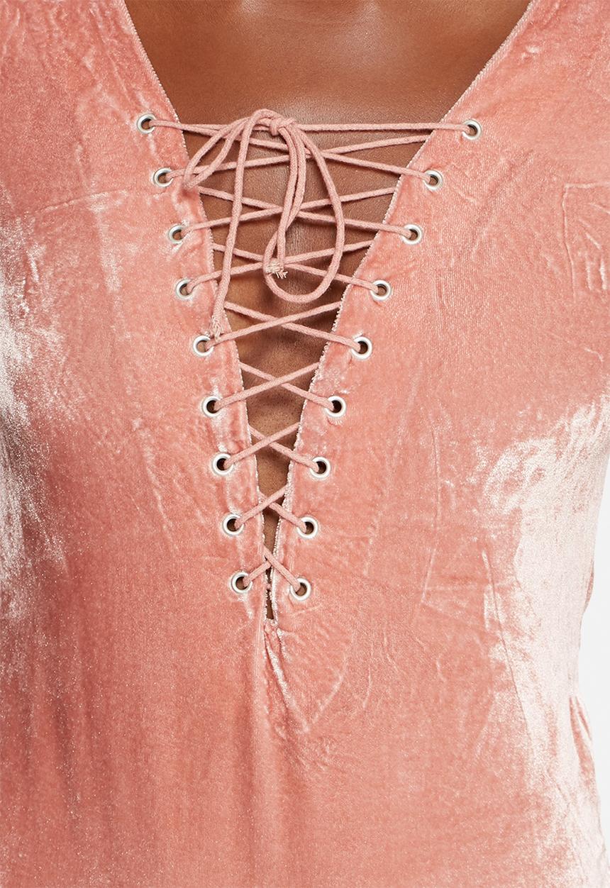 Glamorous - Velvet Bodysuit