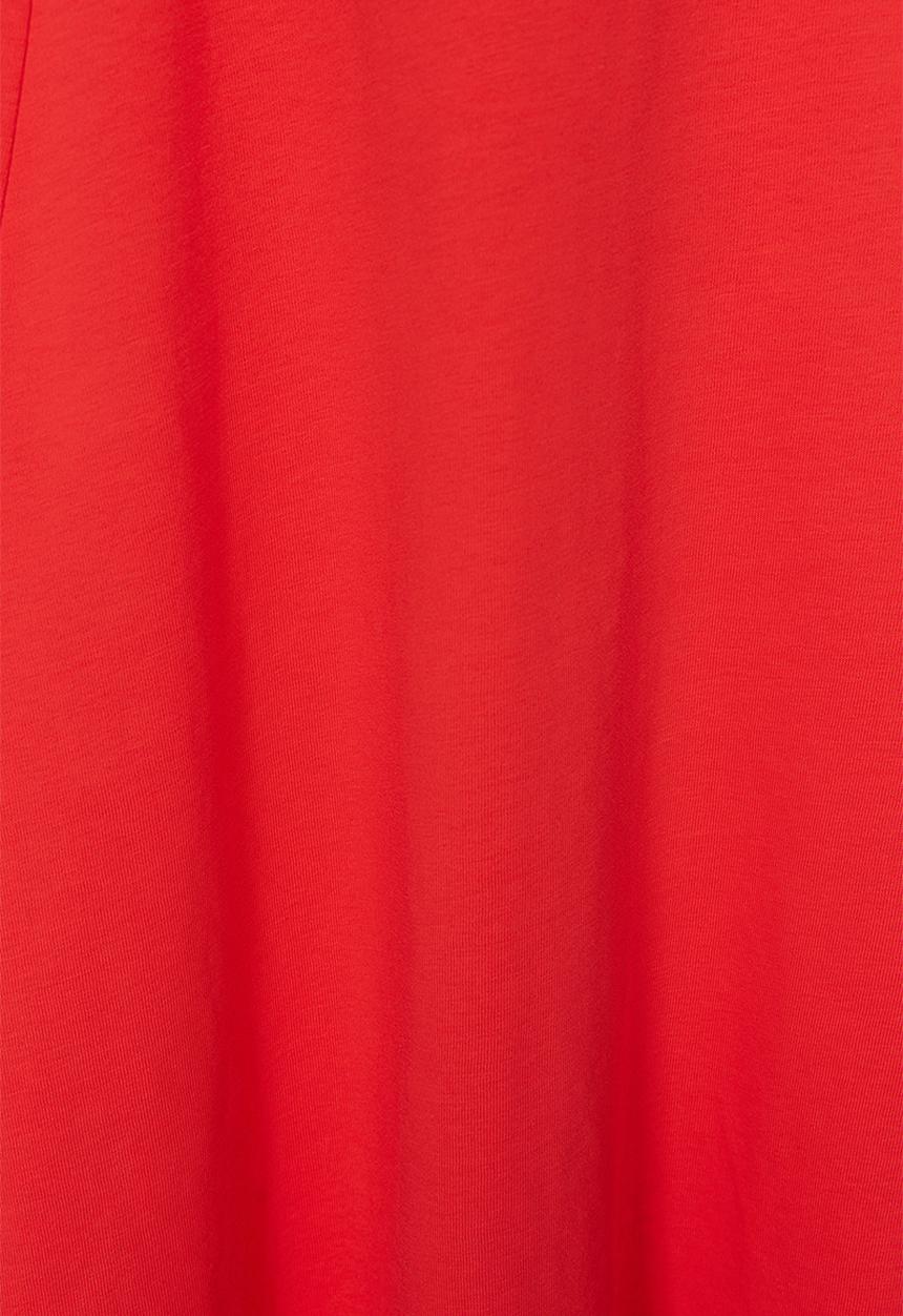 Trendyol - Skater/Waisted Crew Neck Sleeveless Midi Knitted Dress - Red