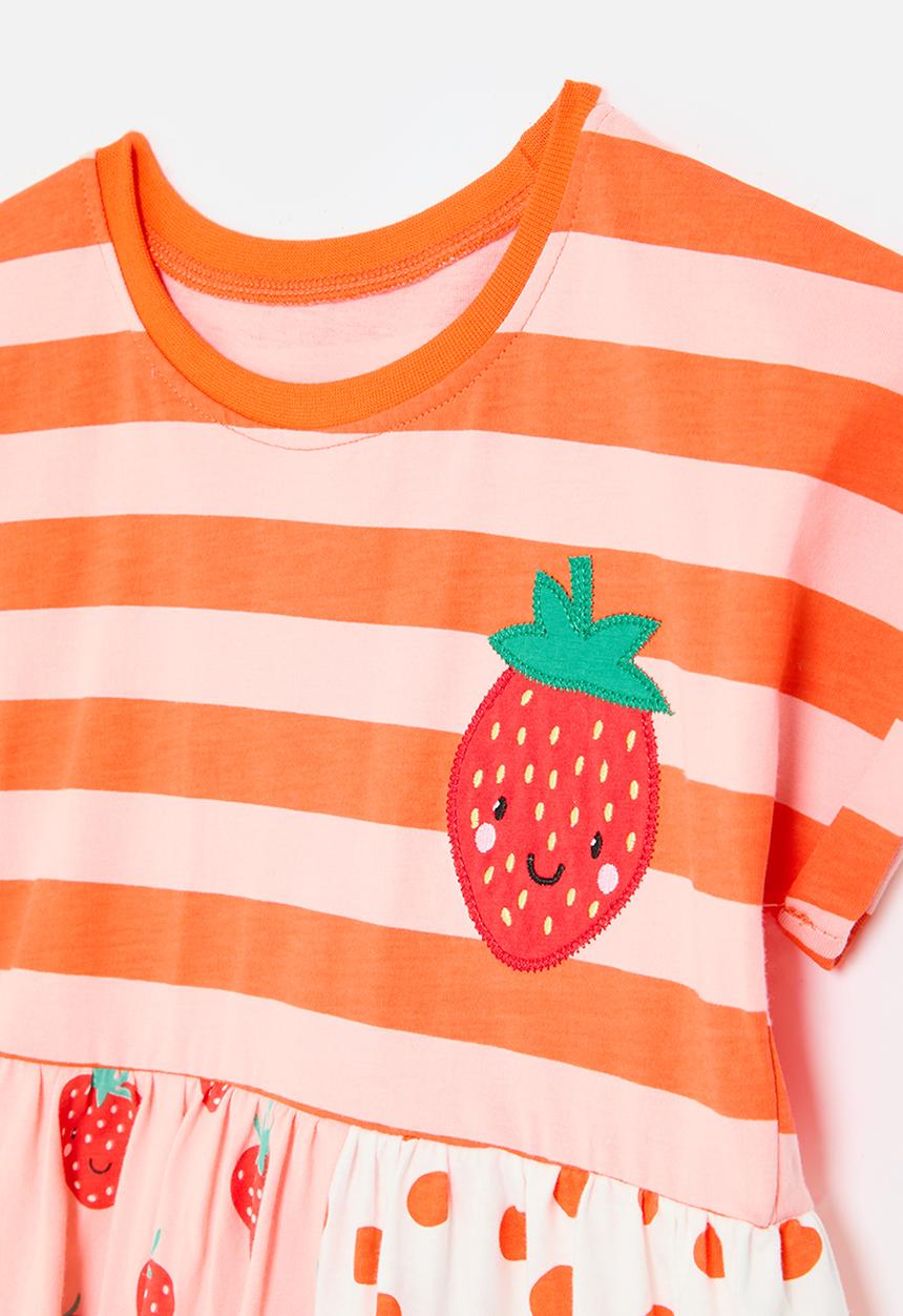 Pop Candy - Striped dress - orange