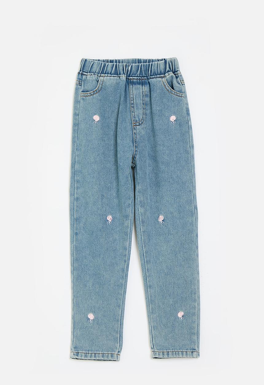Pop Candy - Printed denim jeans - stonewash