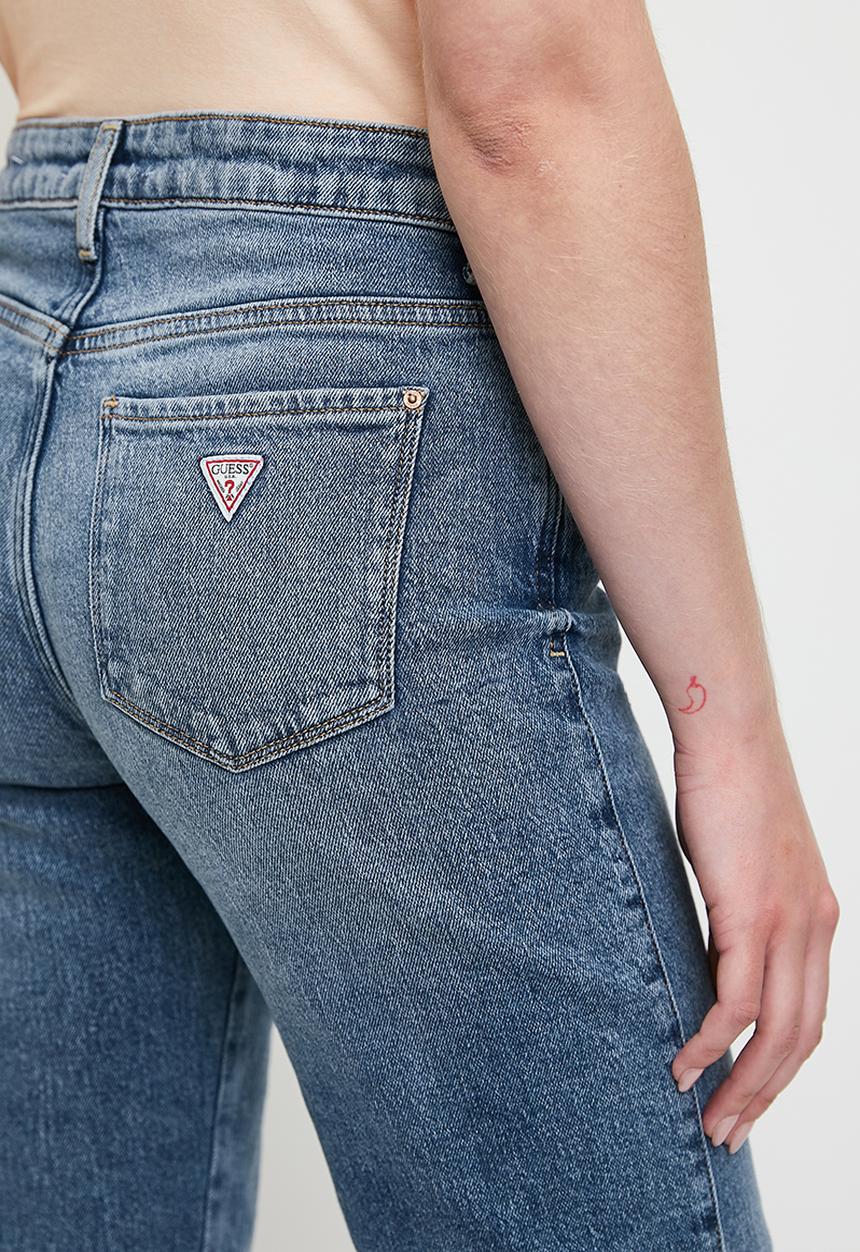 GUESS - 1981 High Rise Straight  - Mid Wash