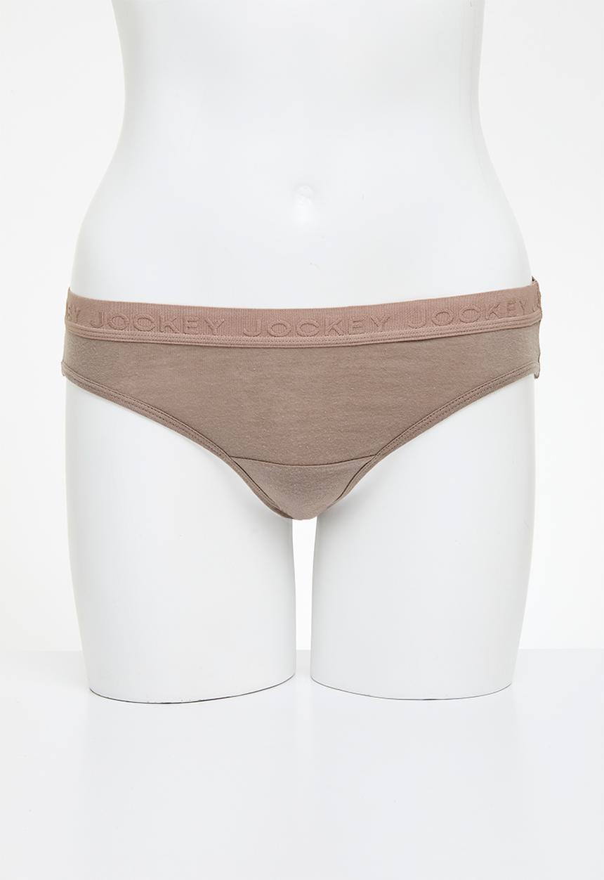 Jockey - 5 Pack plain tonal elastic bikini - multi