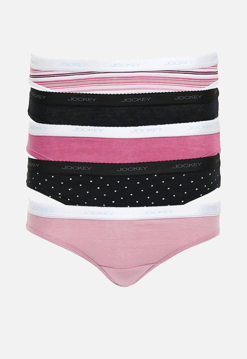 Jockey - 5 Pack printed bikini - bright stripes 