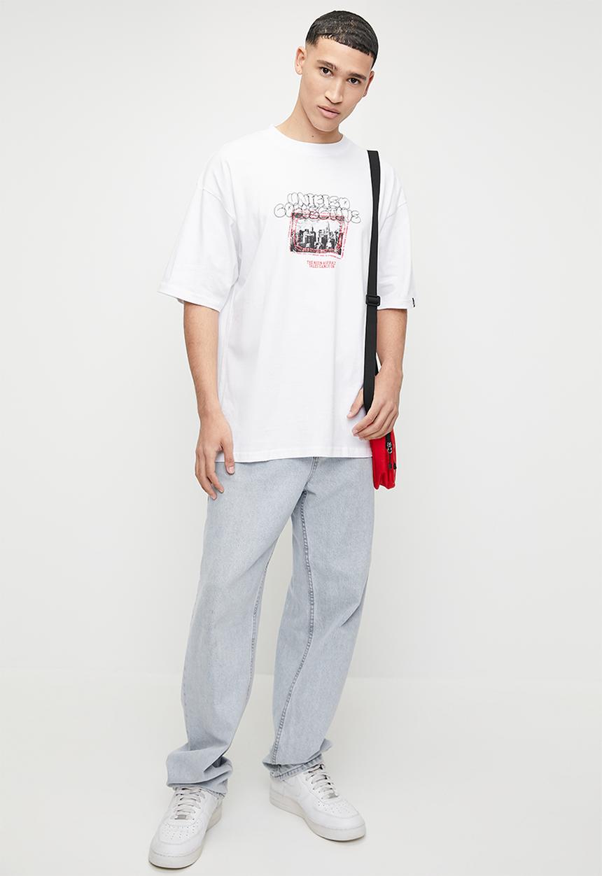 Factorie - Box Fit Unified T-Shirt - White/Uc Neon Asphalt