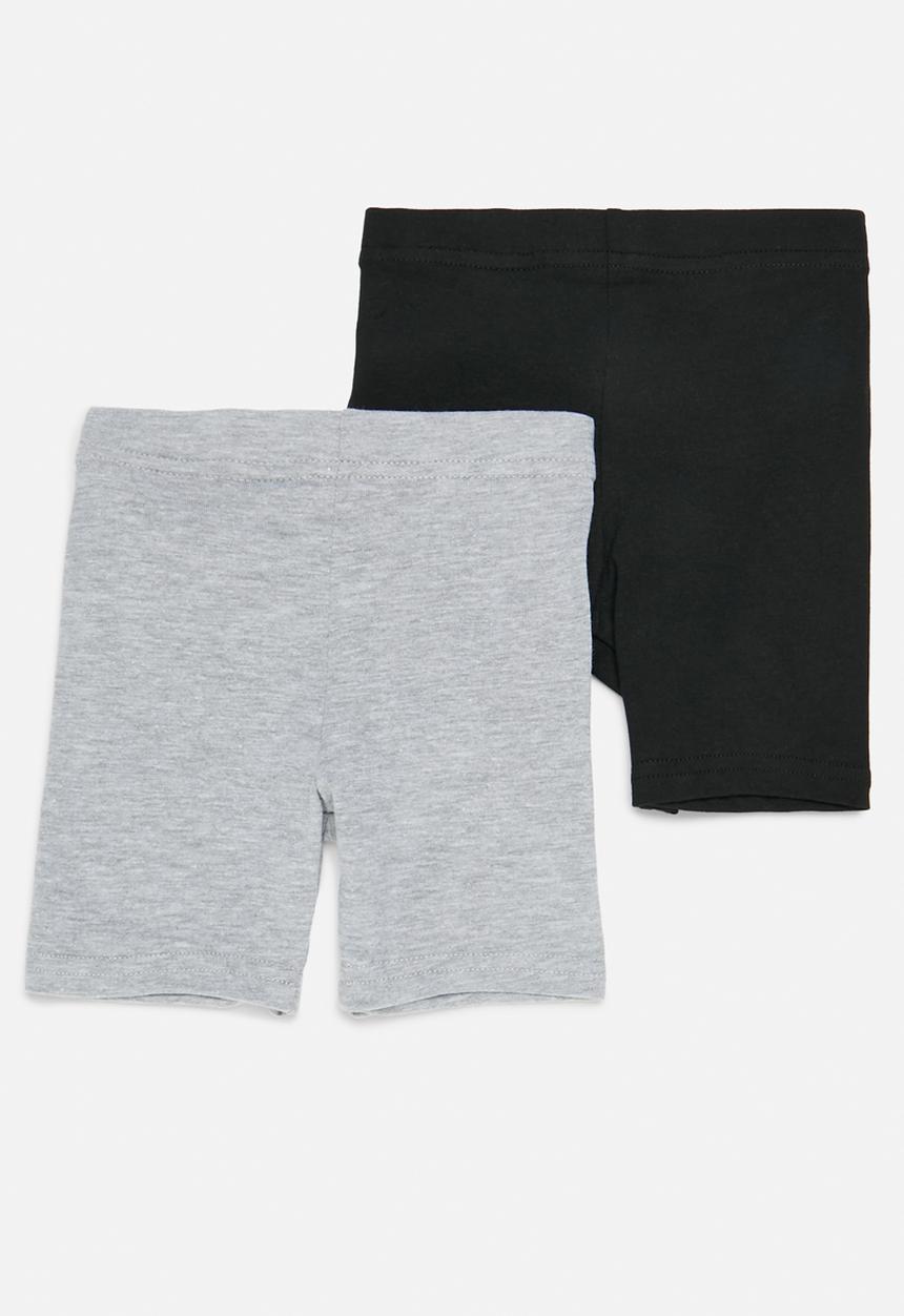 Pop Candy - 2 Pack cycling short - black & grey