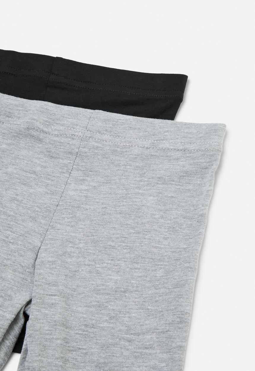 Pop Candy - 2 Pack cycling short - black & grey