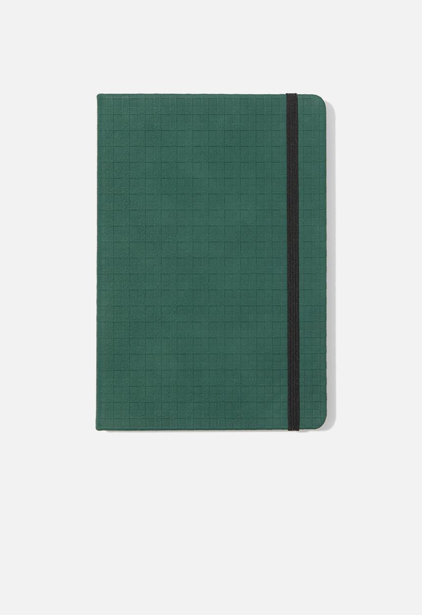Typo - A5 Premium Buffalo Journal - Gingham Green Debossed
