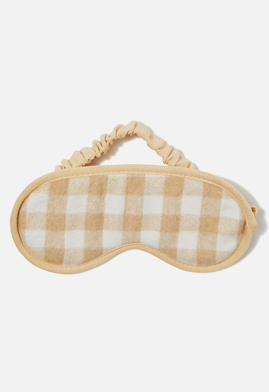 Typo - Off The Grid Eyemask - Gingham/Latte