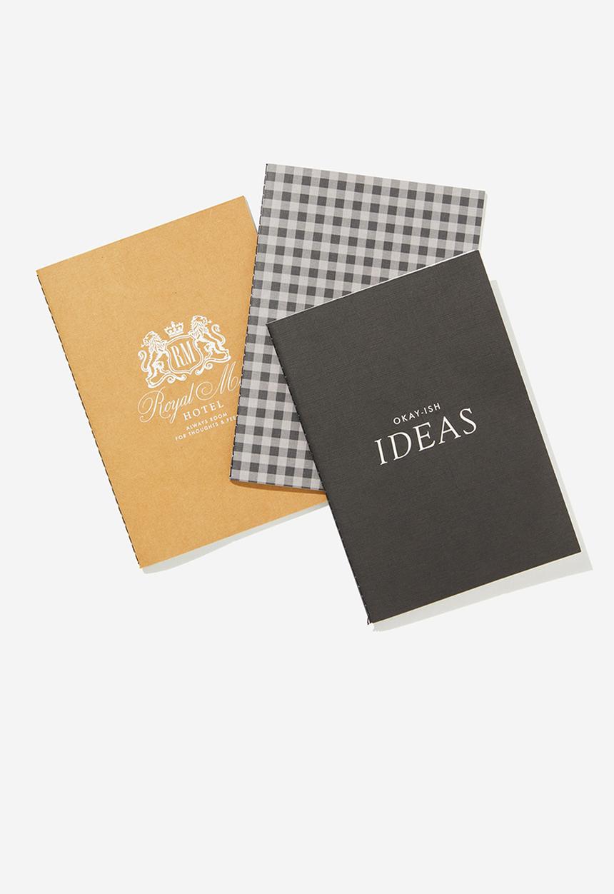 Typo - B6 3 Pack Notebook - Okay-Ish Ideas - Multi 