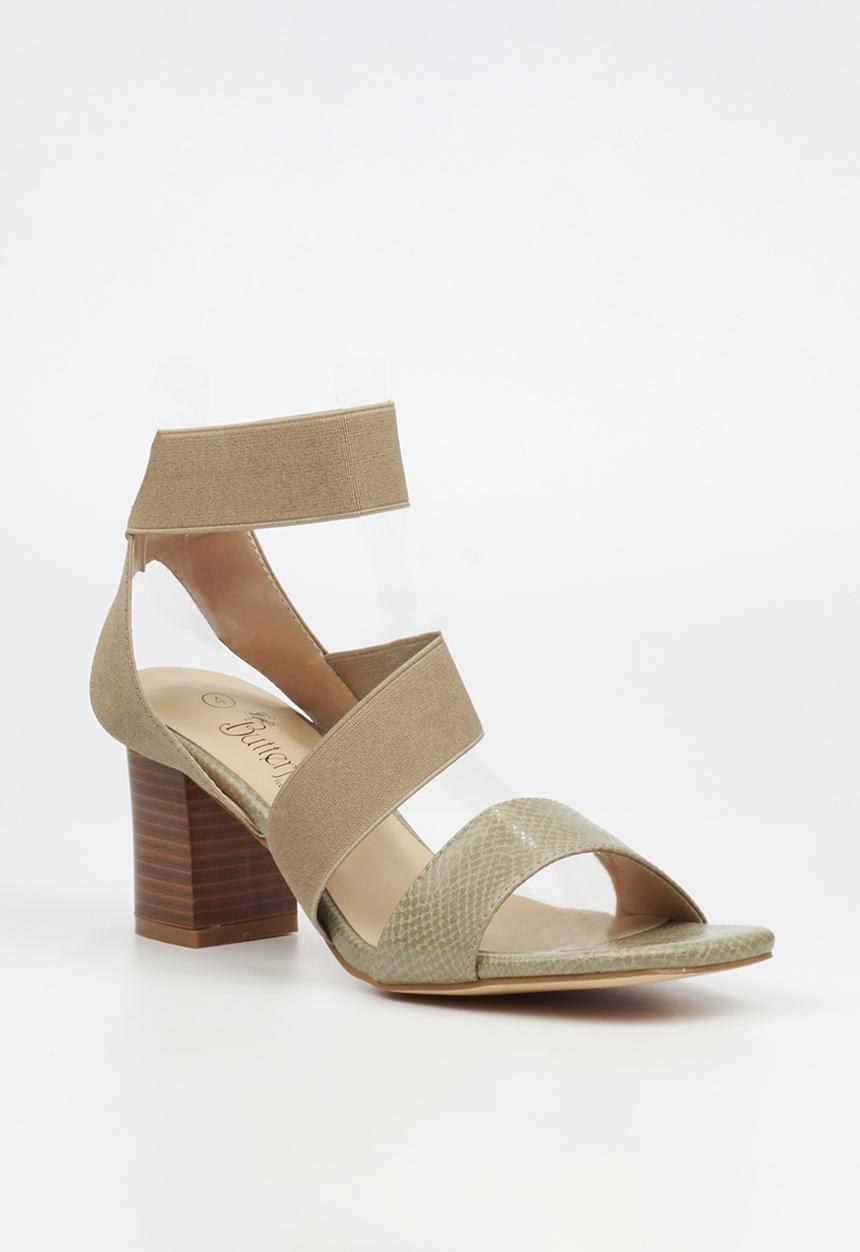 Butterfly Feet - Abigail 1 block heel - olive