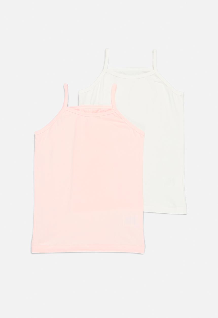 Pop Candy - 2 Pack cami vest set - pink & white