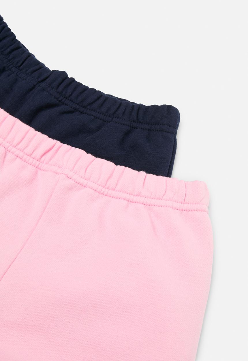 Pop Candy - 2 Pack sweatshort - pink & navy 