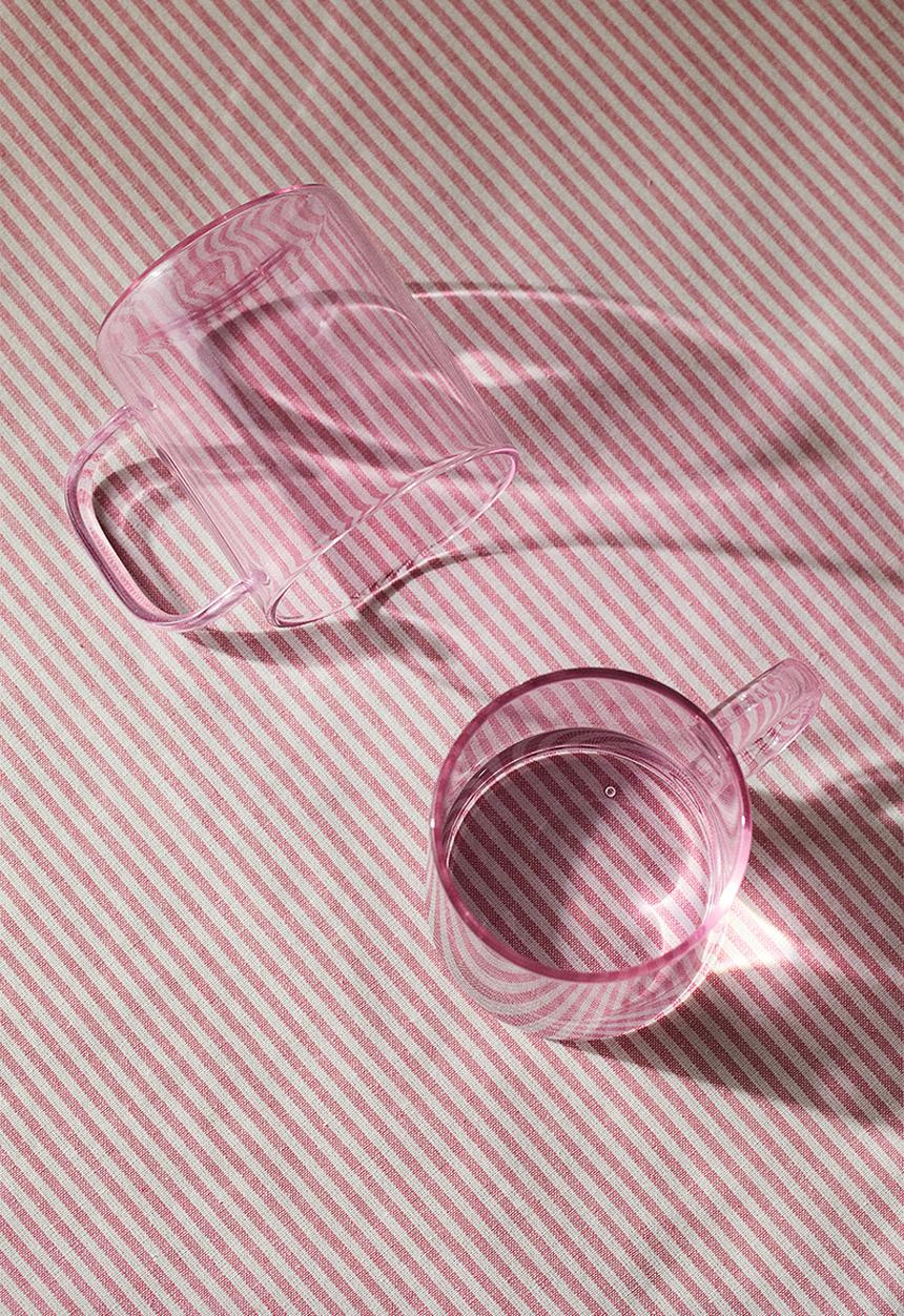 H&M - Glass mug - light pink