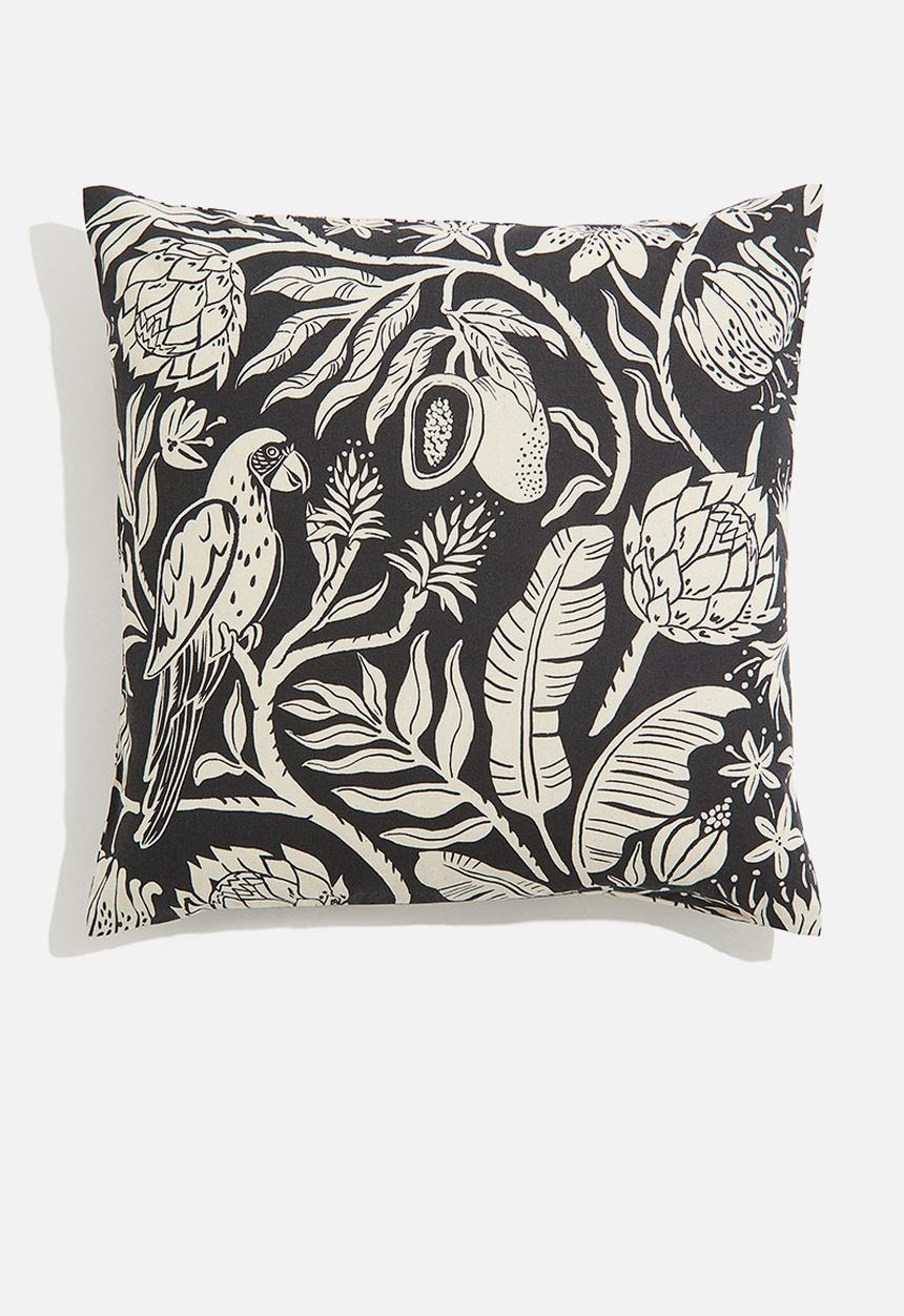 H&M - Patterned cushion cover - Dark grey Patterned