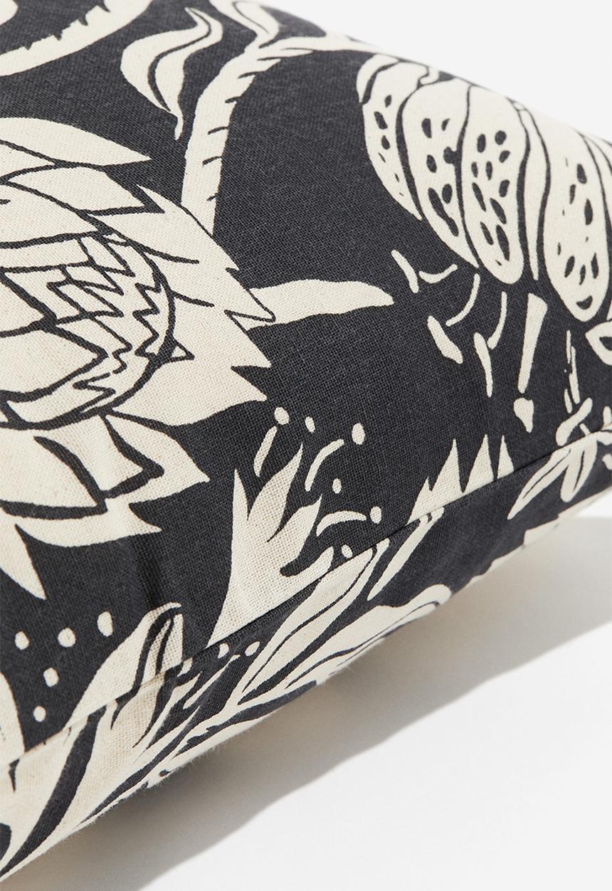 H&M - Patterned cushion cover - Dark grey Patterned