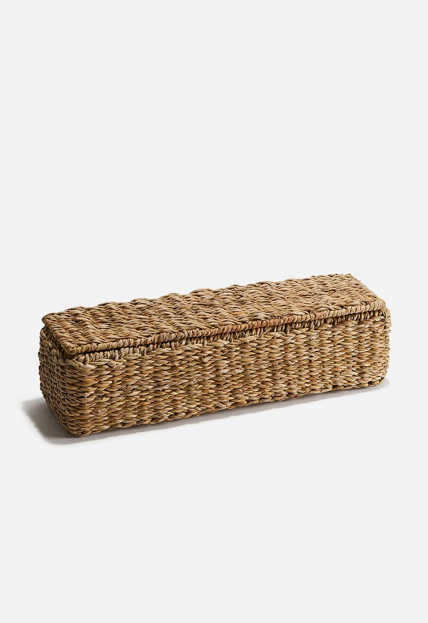 H&M - Seagrass storage basket with dividers - brown