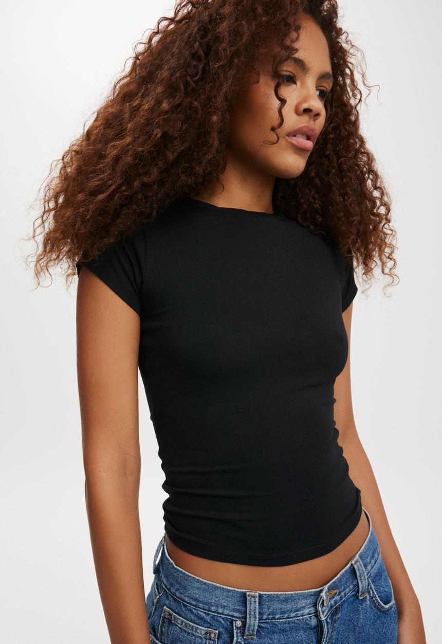 Cotton On - All Day Crew Tee - Black