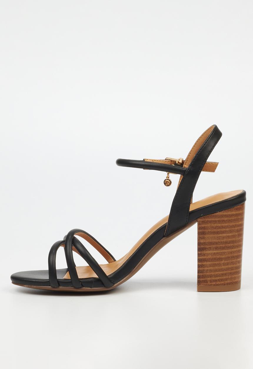 Miss Black - Hazel 2 block heel - black