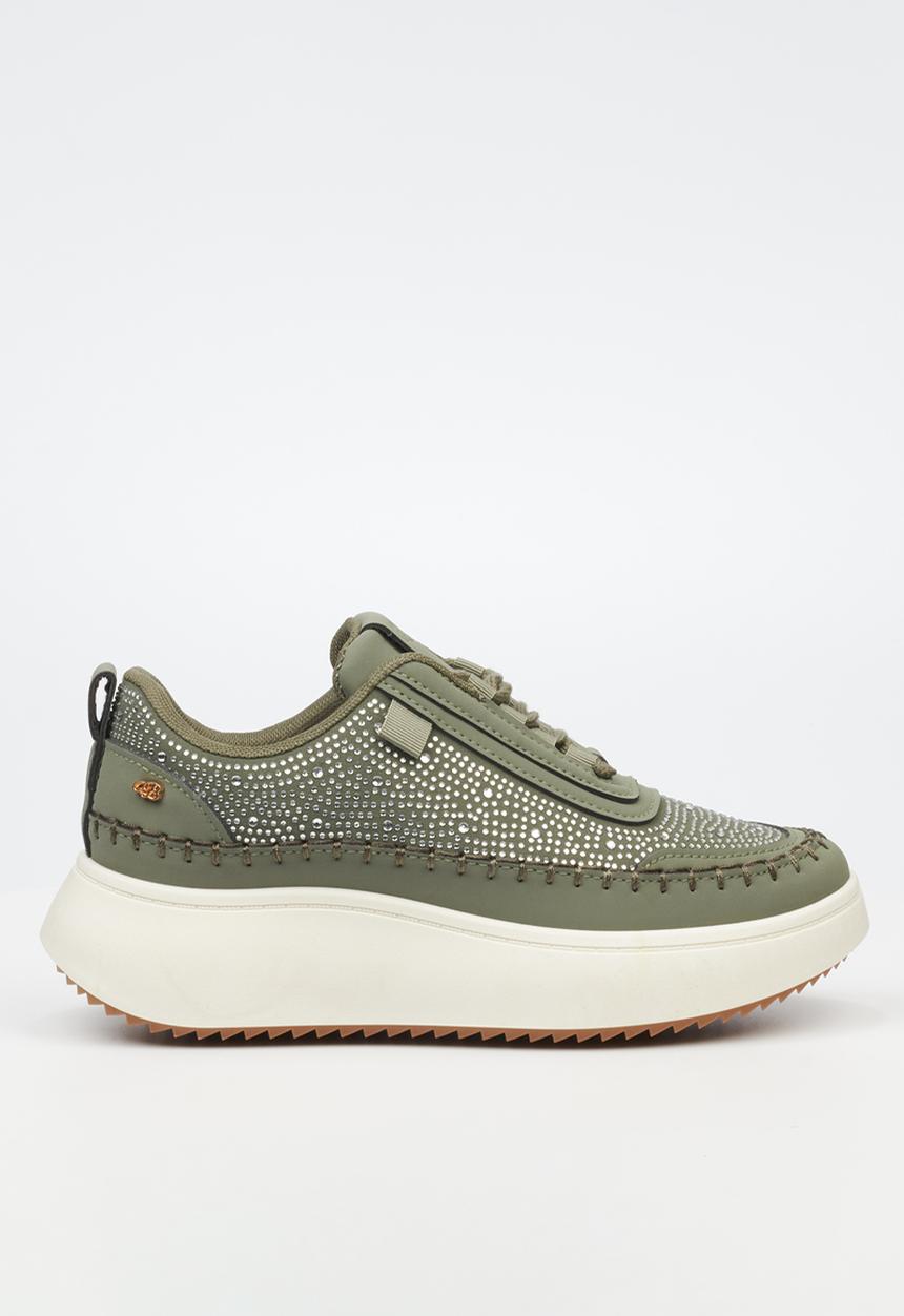 Miss Black - Kimberly 1 platform sneaker - khaki