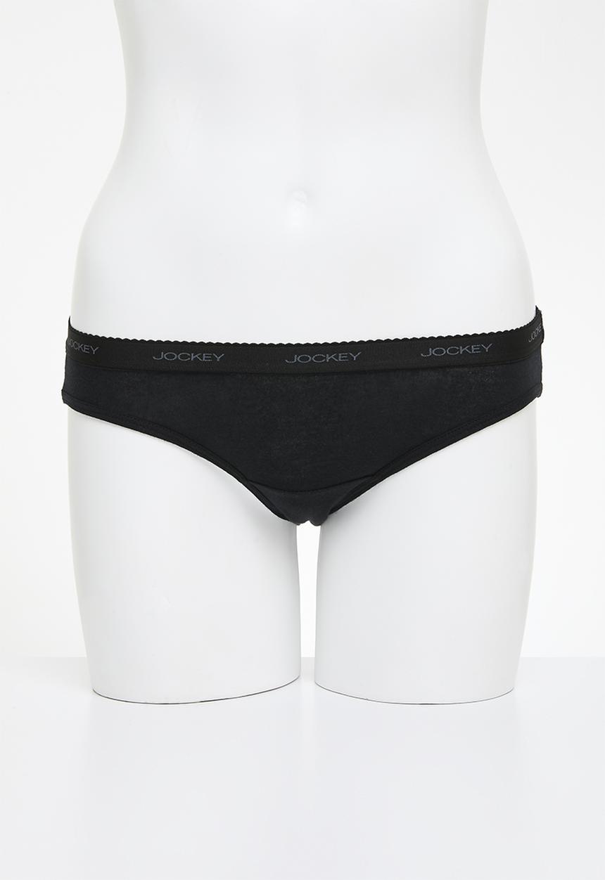 Jockey - 3 Pack print bikini -- Black/Mini Stars/Fuschia
