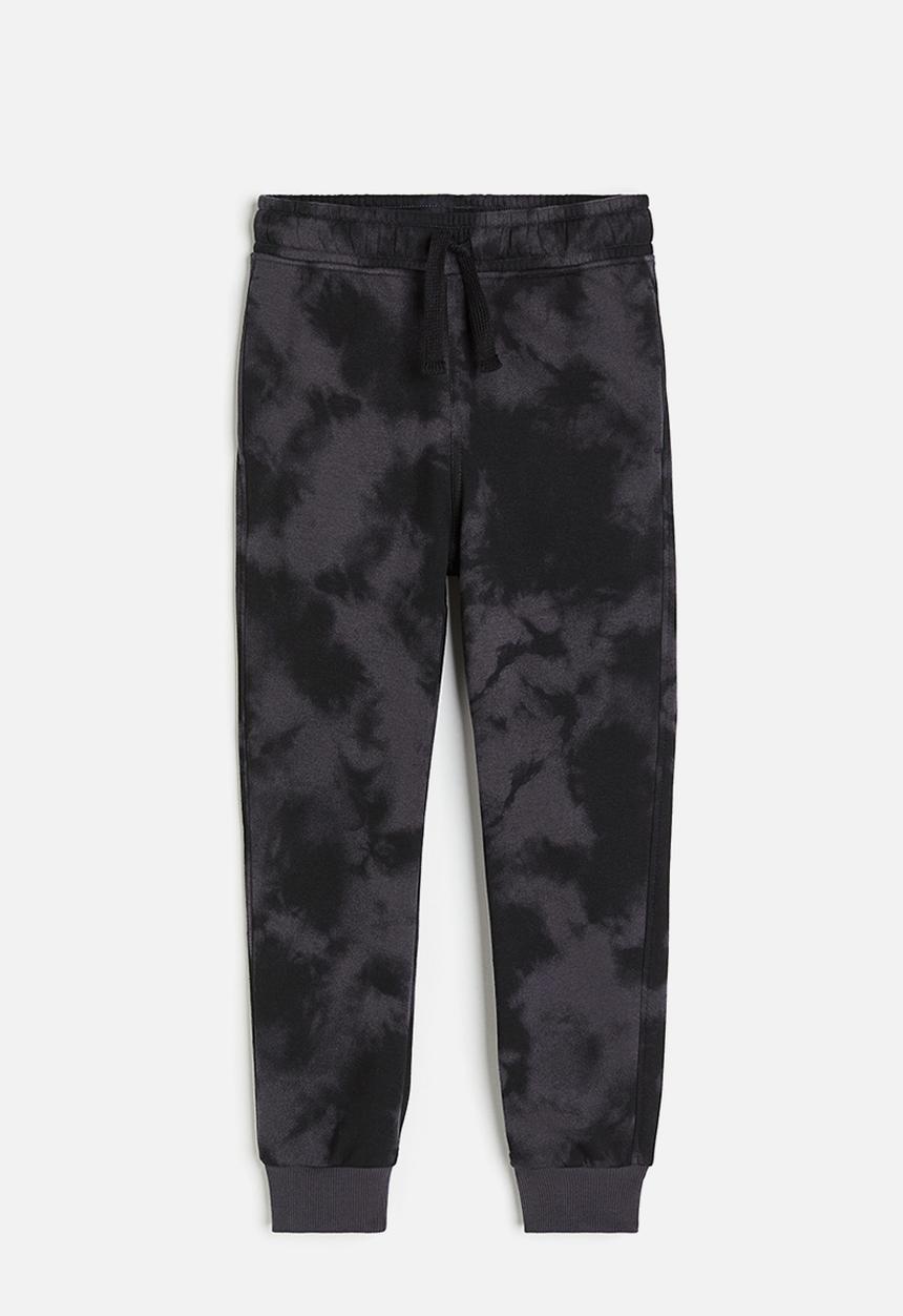 H&M - Sweatpants - dark grey & tie-dye