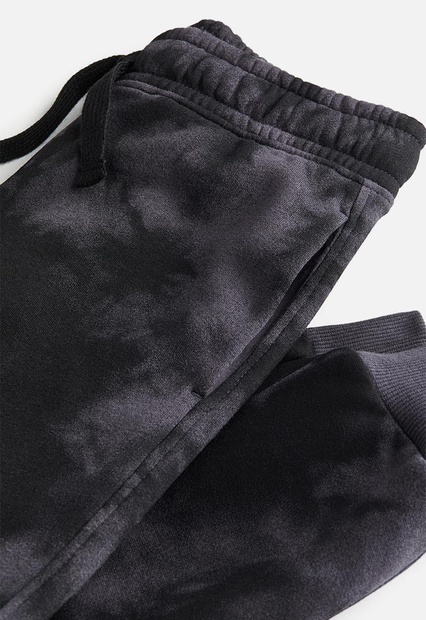 H&M - Sweatpants - dark grey & tie-dye