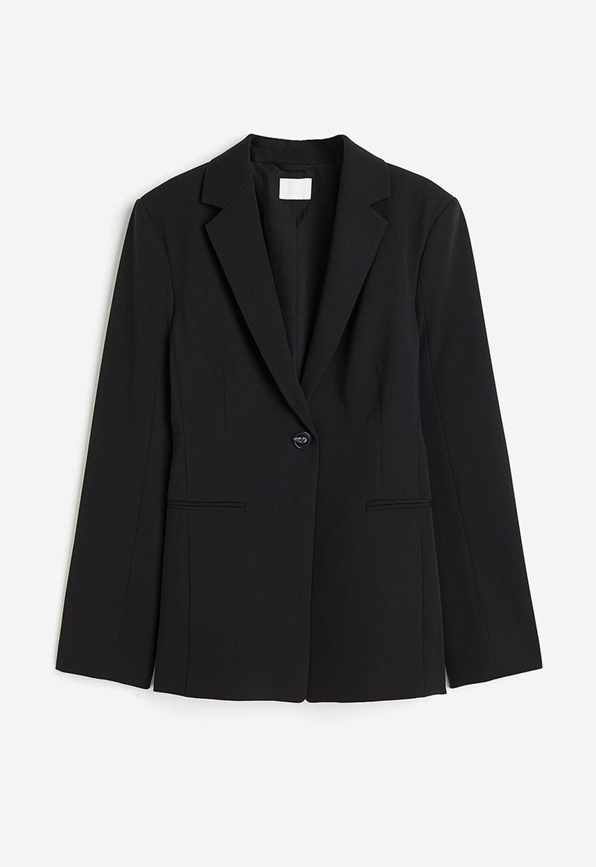 H&M - Tapered-waist twill blazer - black