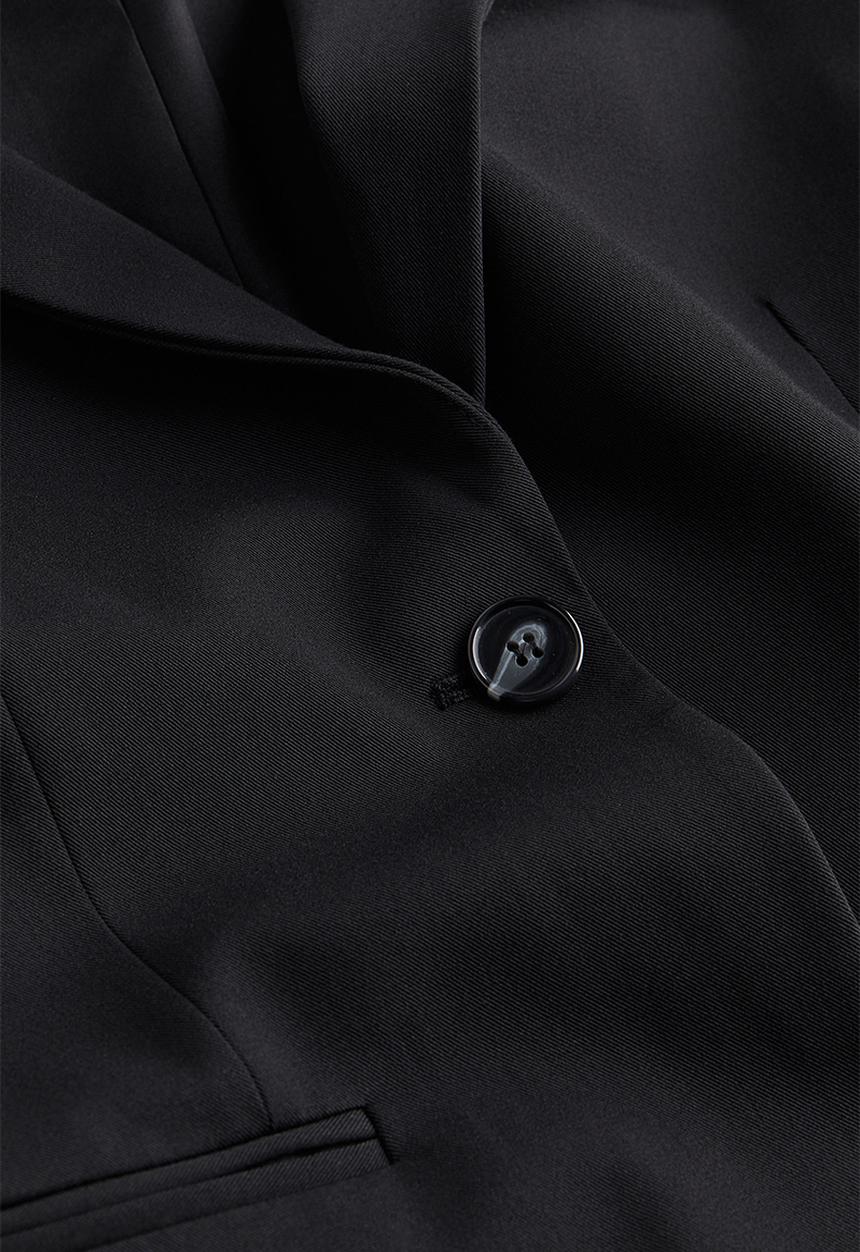 H&M - Tapered-waist twill blazer - black