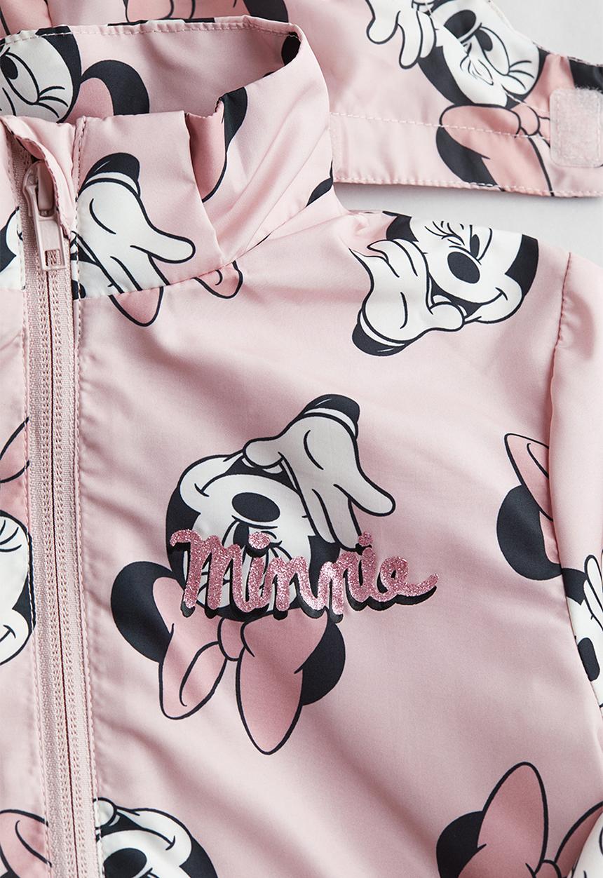 H&M - Printed windbreaker - light pink & minnie mouse