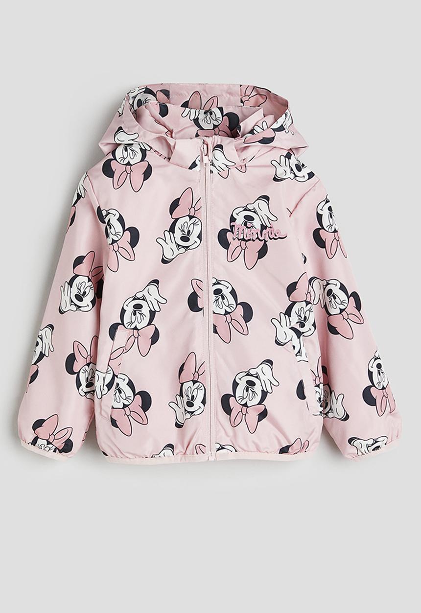 H&M - Printed windbreaker - light pink & minnie mouse
