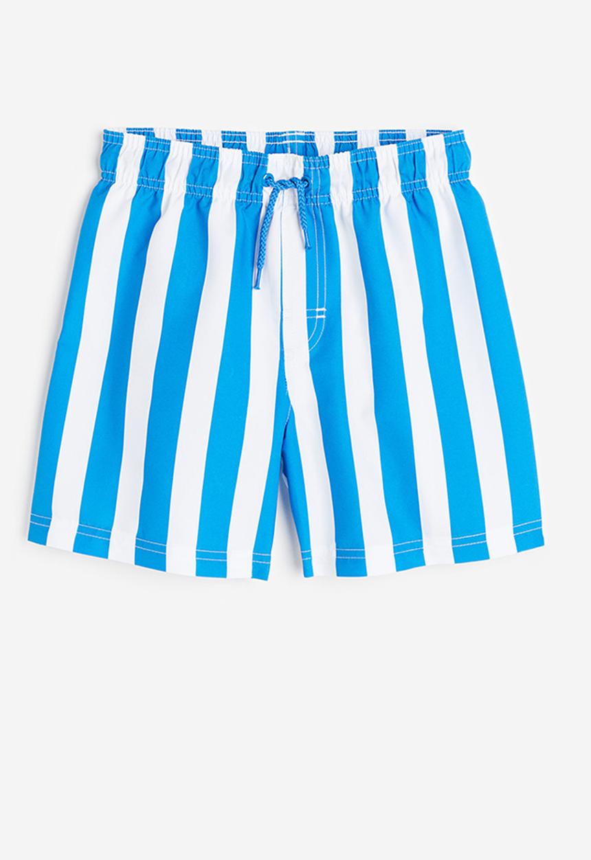 H&M - Swim shorts - bright blue & striped