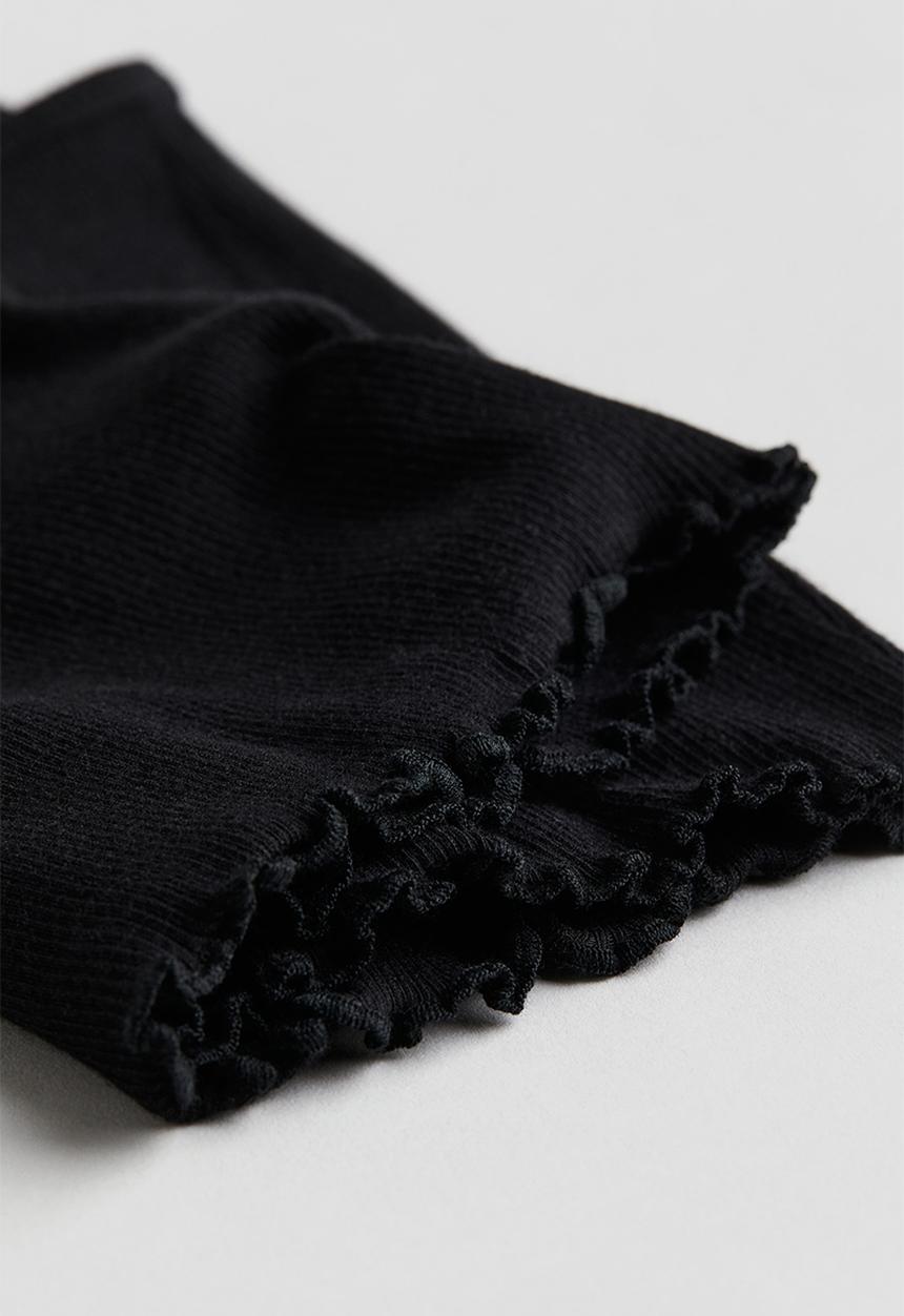 H&M - Ribbed jersey strappy top - black