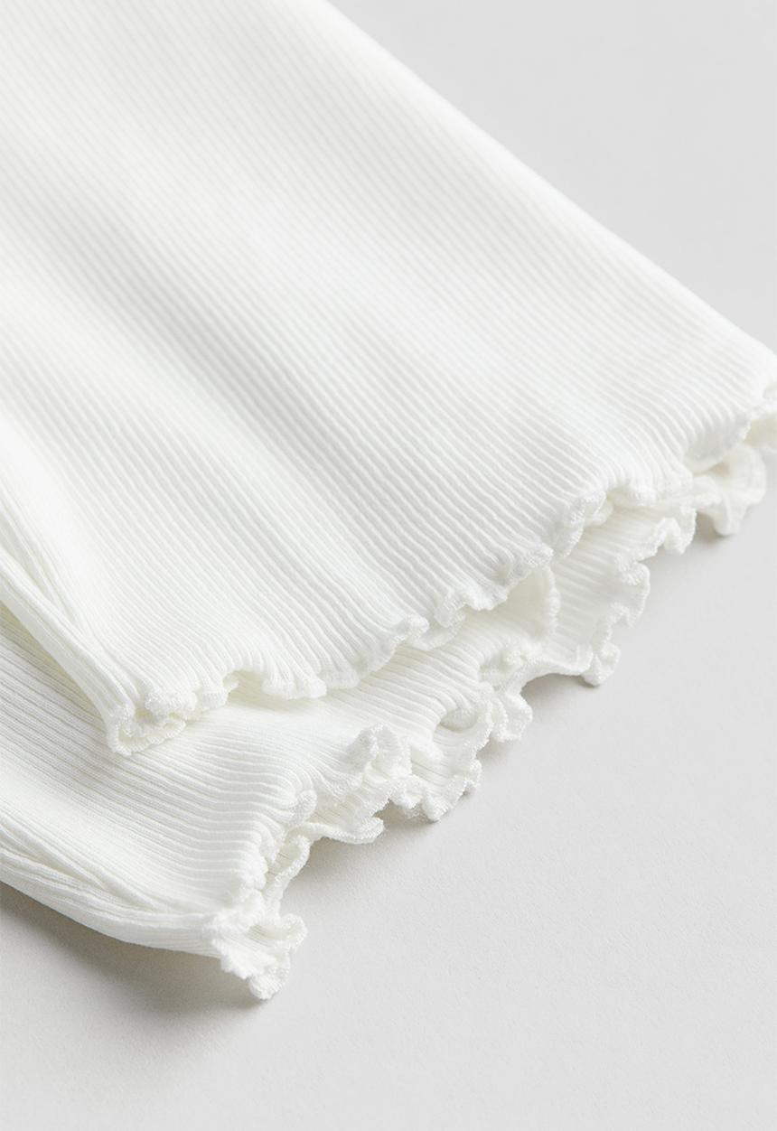 H&M - Ribbed jersey strappy top - white
