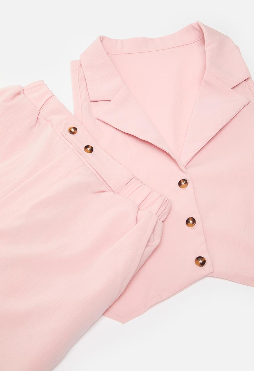 Pop Candy - Waist coat & pant set - pink