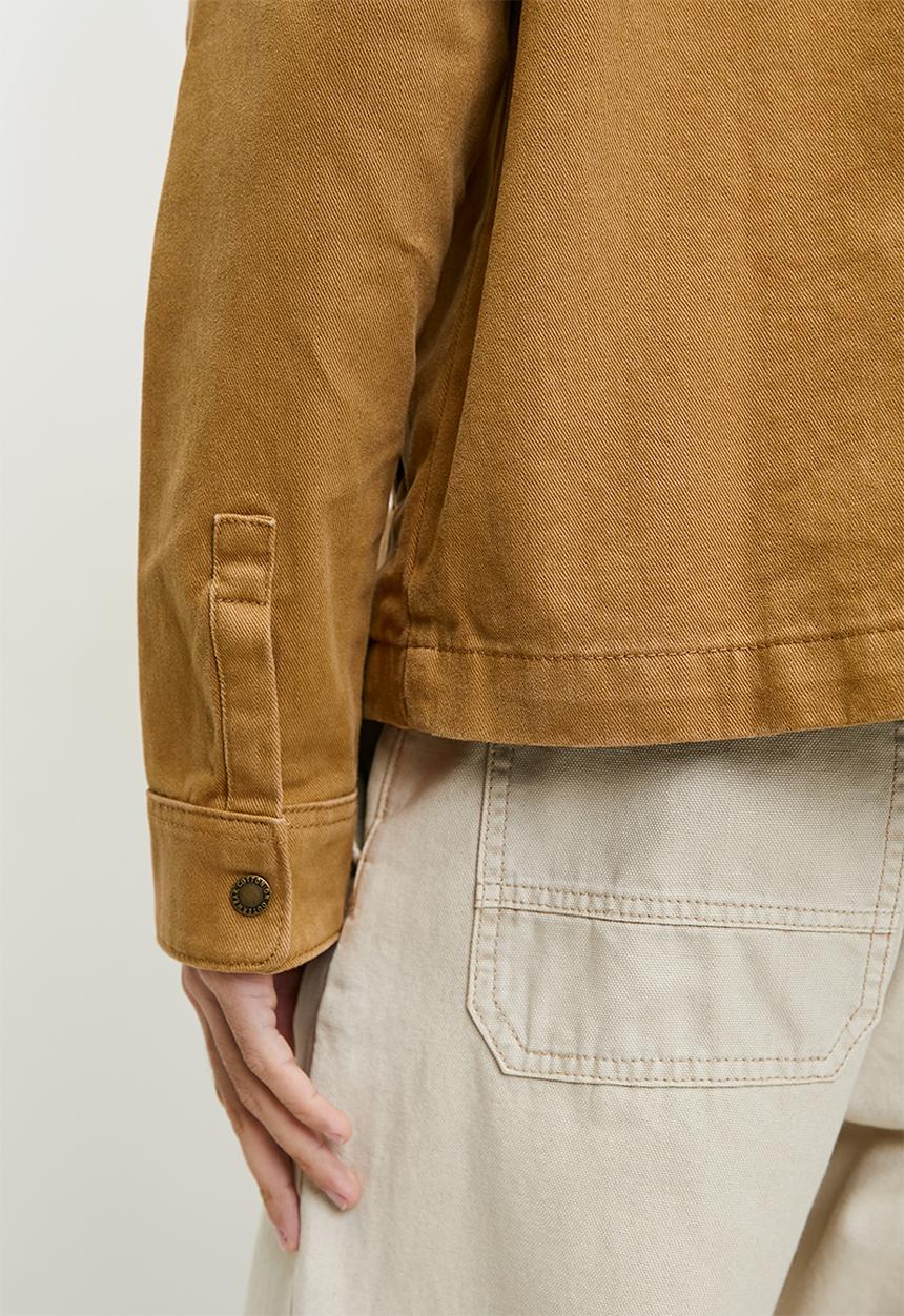 Cotton On - Cropped worker jacket - tobacco
