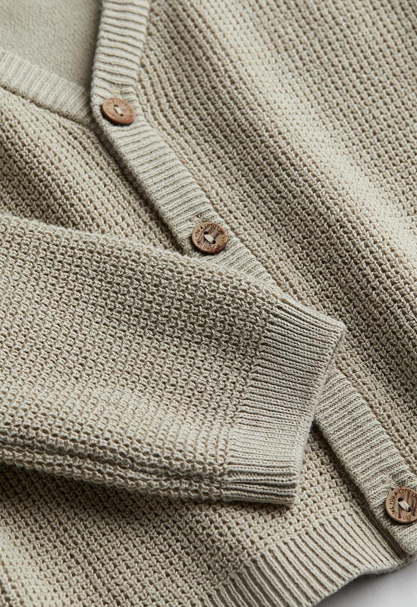 H&M - Waffle-knit cardigan - beige