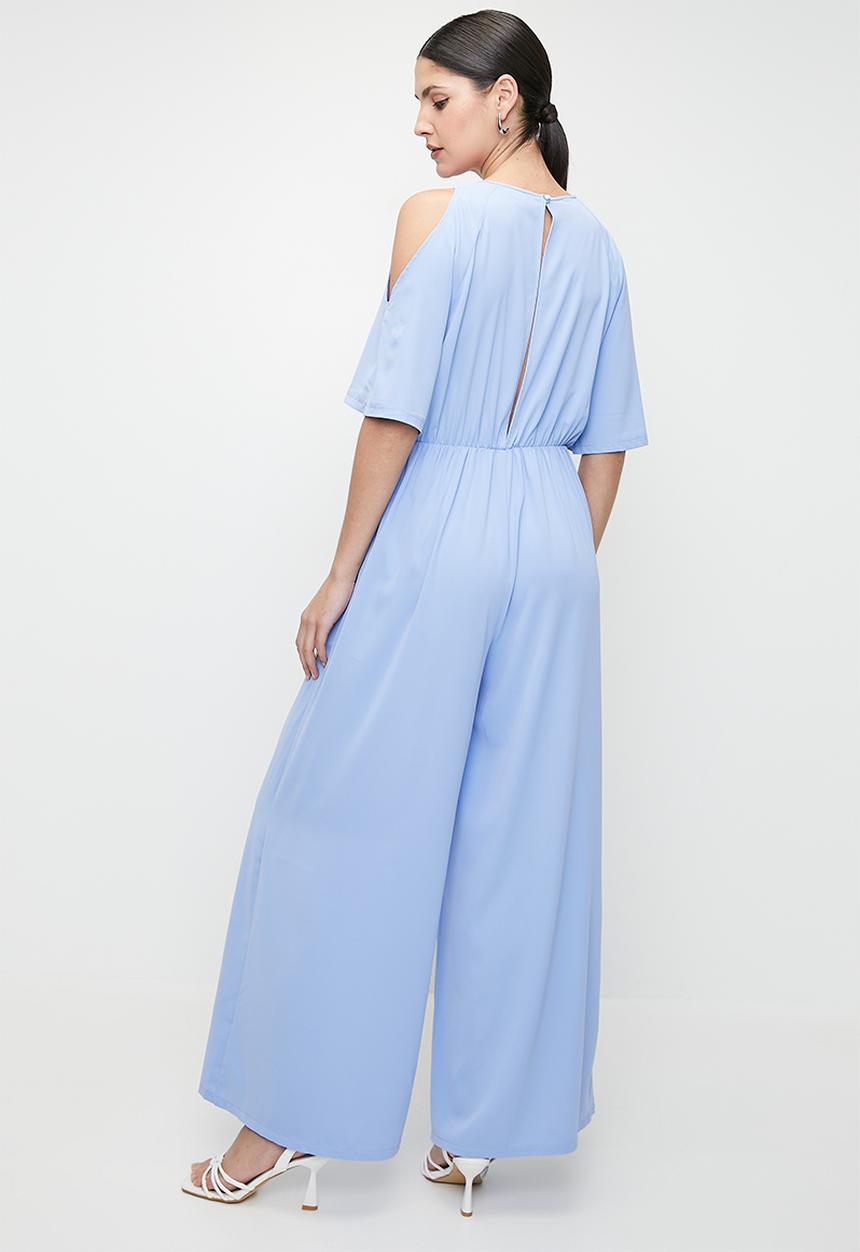 edit - Cold shoulder keyhole jumpsuit - hydrangea